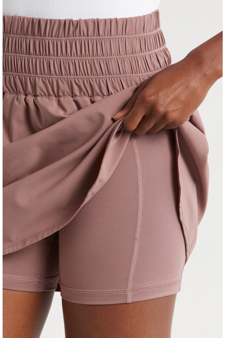 Ultrahigh Waist Skorts, Alternate, color, SMOKEY MAUVE/ BLACK