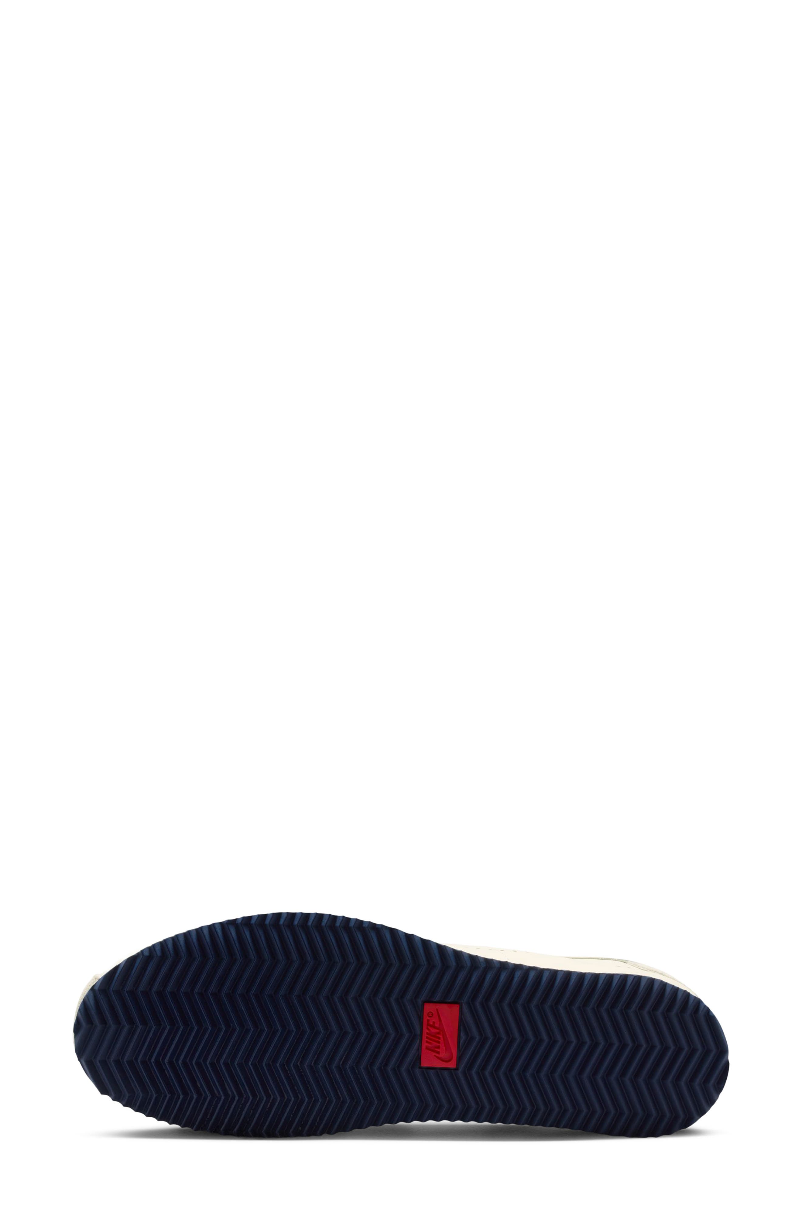 Cortez Leather Sneaker, Alternate, color, 101 SAIL/MNNAVY