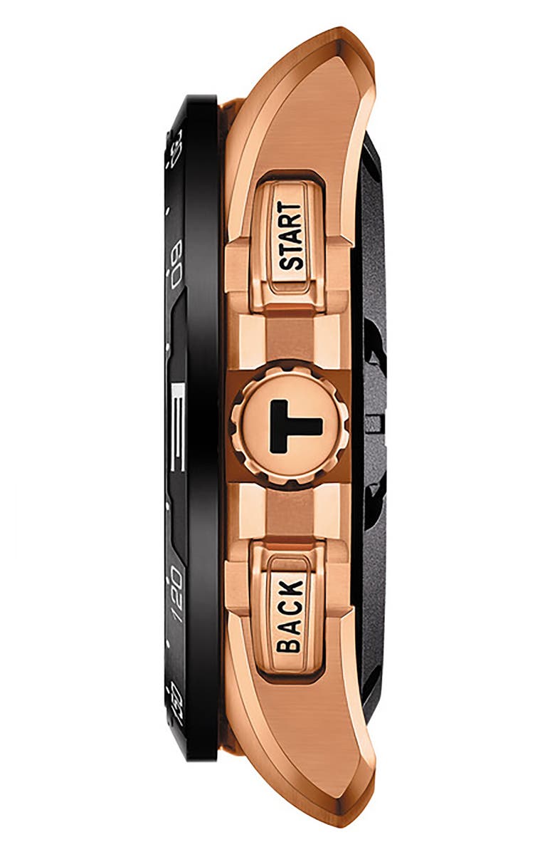 Tissot T-Touch Connect Solar Smart Silicone Strap Watch, 47.5mm, Alternate, color, Rose Gold