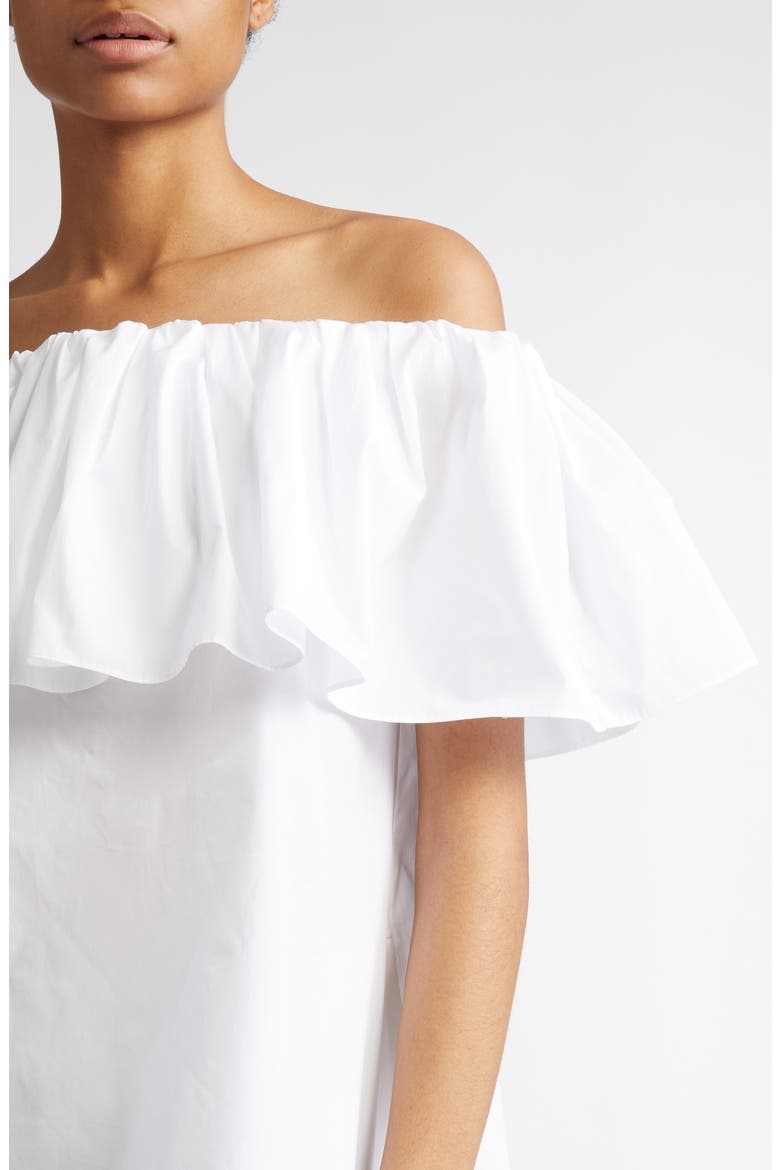 Peccati Off the Shoulder Poplin Top, Alternate, color, OPTICAL WHITE
