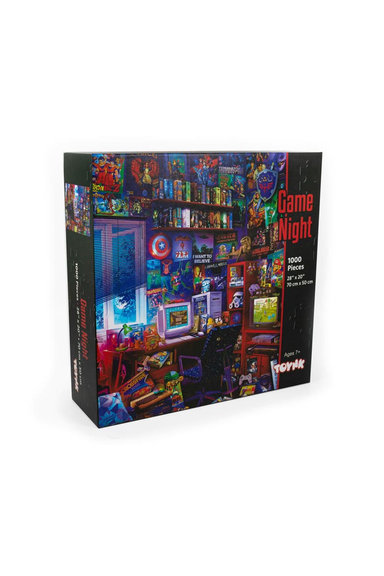 '80s Game Room Pop Culture 1000 Piece Jigsaw Puzzle By Rachid Lotf, Main, color, Multi-Color