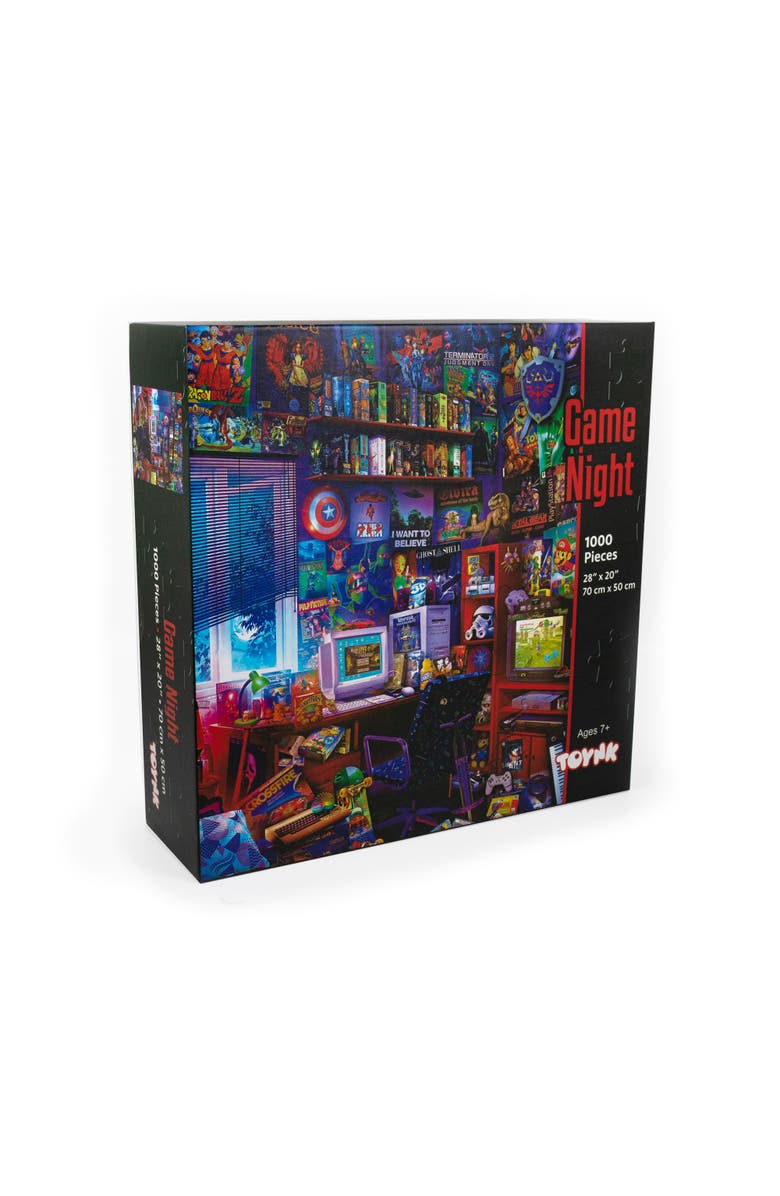 Toynk '80s Game Room Pop Culture 1000 Piece Jigsaw Puzzle By Rachid Lotf, Main, color, Multi-Color