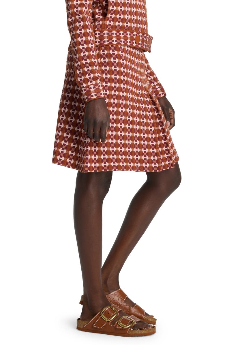 St. John Collection Geometric Jacquard Wool Blend Skirt, Alternate, color, 
