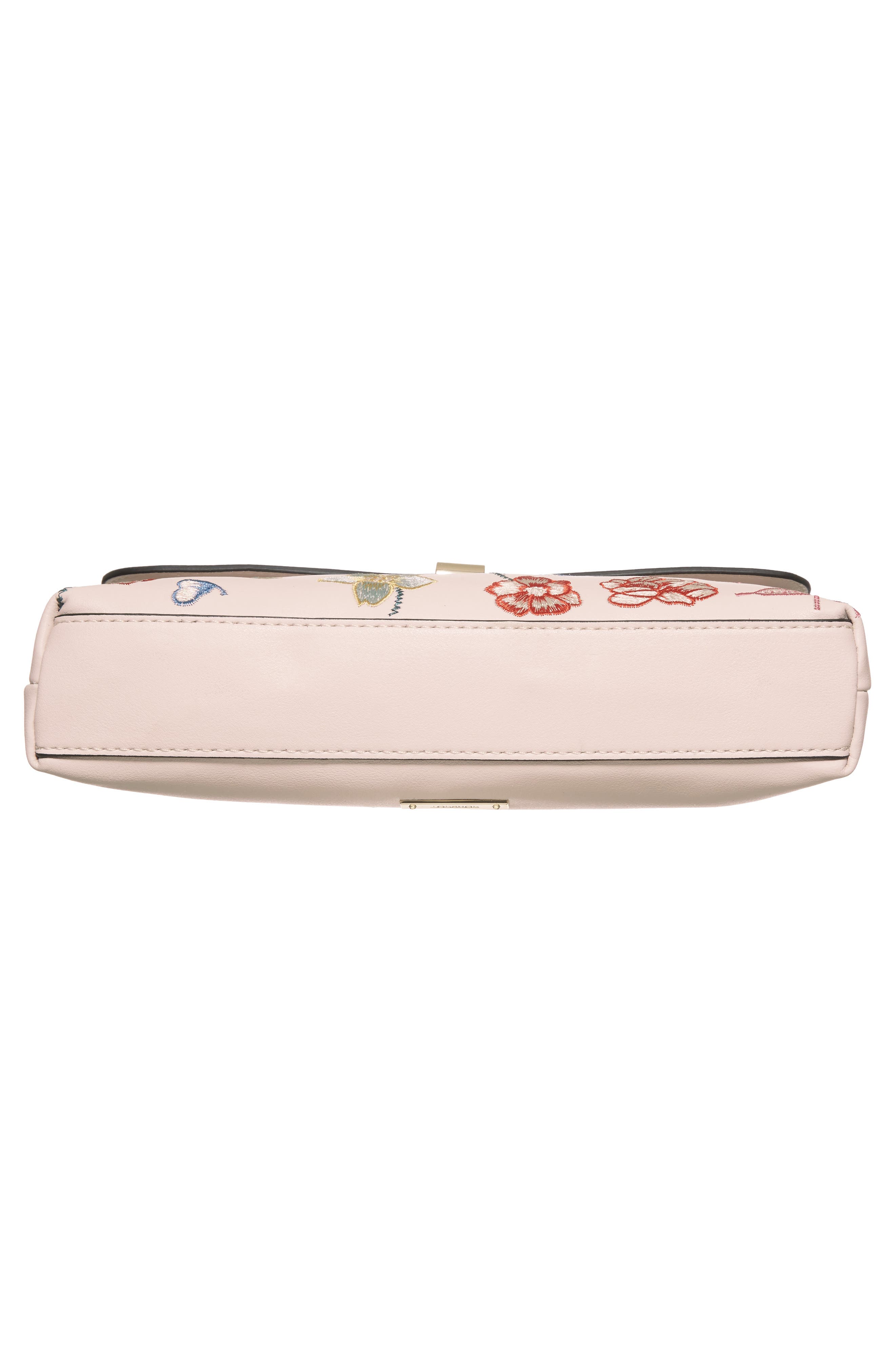 Floral Embroidered Faux Leather Crossbody Bag, Alternate, color, IVORY MULTI