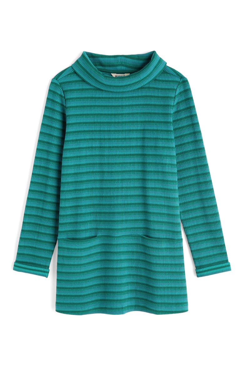 Mawgan Turtleneck Organic Cotton Tunic Top, Alternate, color, CHESTEN DARK WRECKAGE
