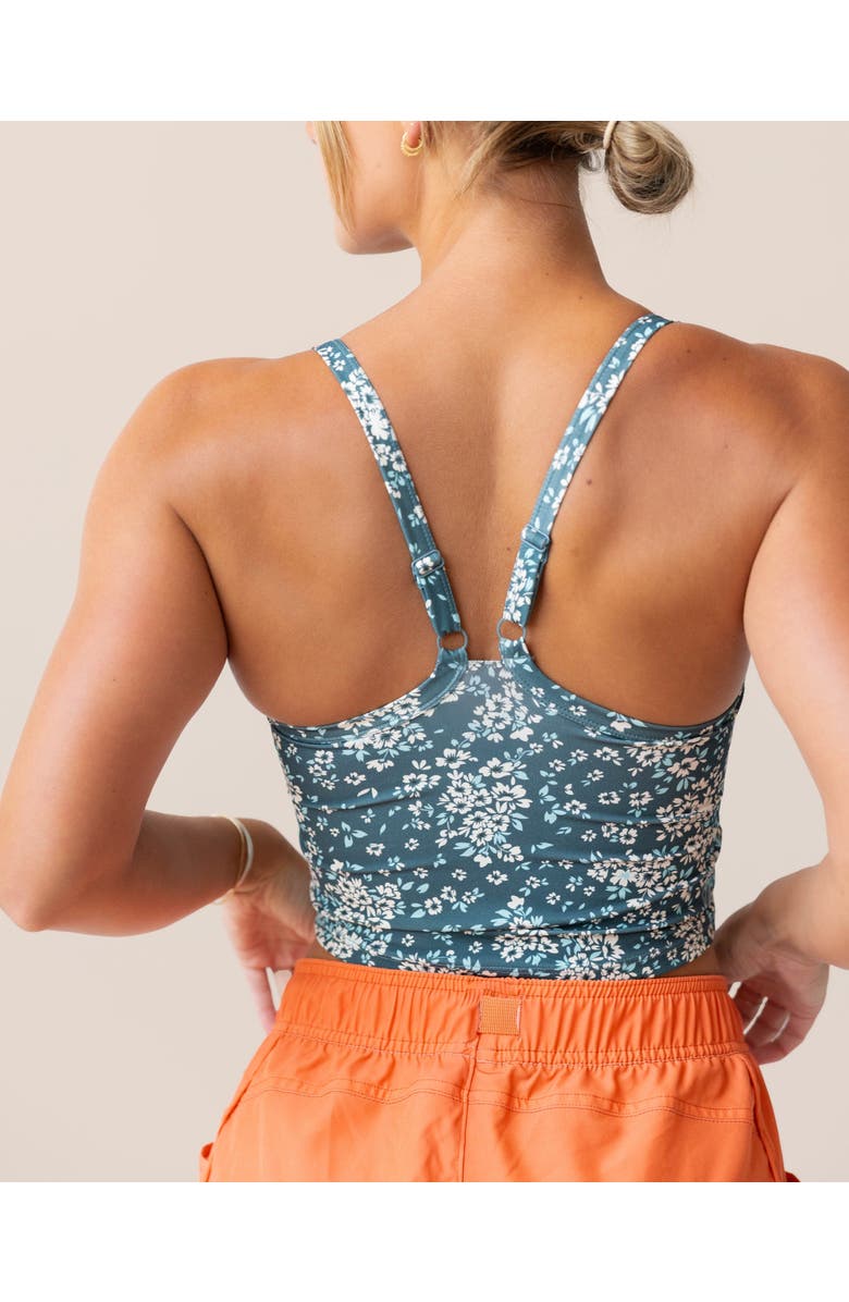 Nani Longline Bra, Alternate, color, Wild Flower