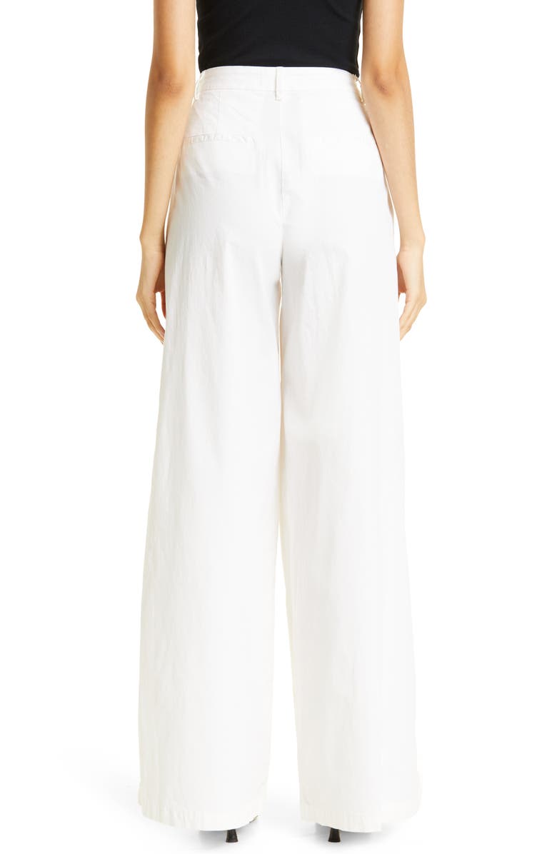 Nili Lotan Dillon Wide Leg Cotton Pants, Alternate, color, 