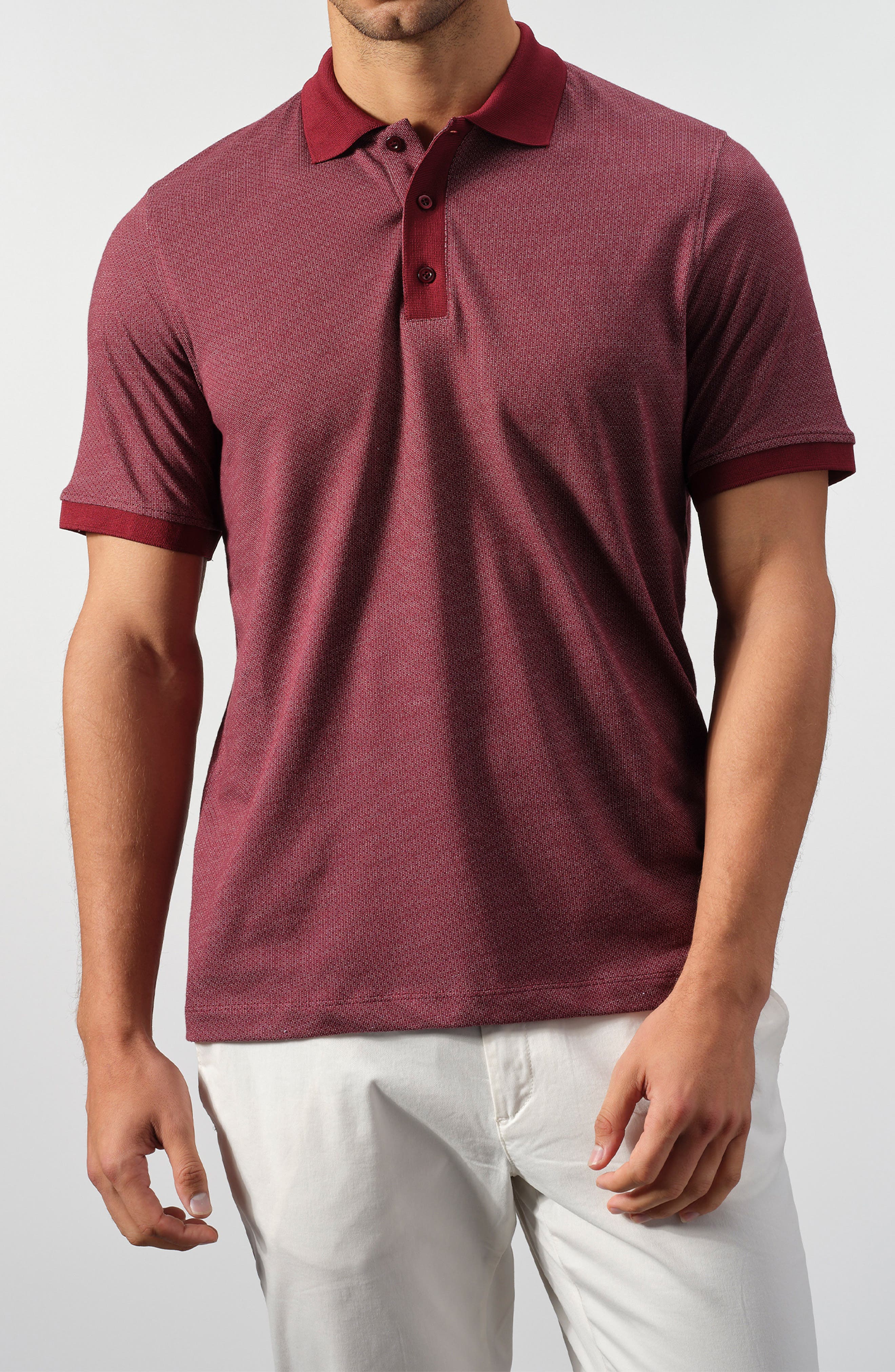 STUDIO GARNET LOS ANGELES Cotton Jacquard Knit Polo