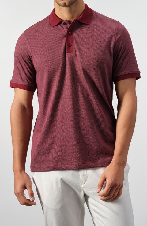 Cotton Jacquard Knit Polo