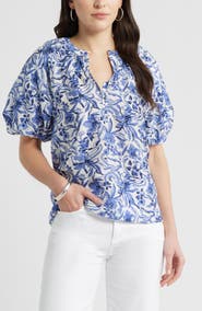 Caslon® Puff Sleeve Top