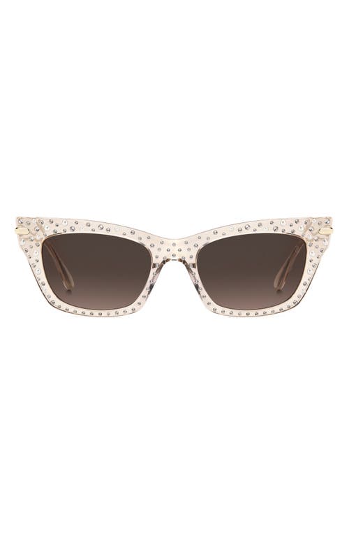 Stuart Weitzman 52mm Gradient Cat Eye Sunglasses In Brown