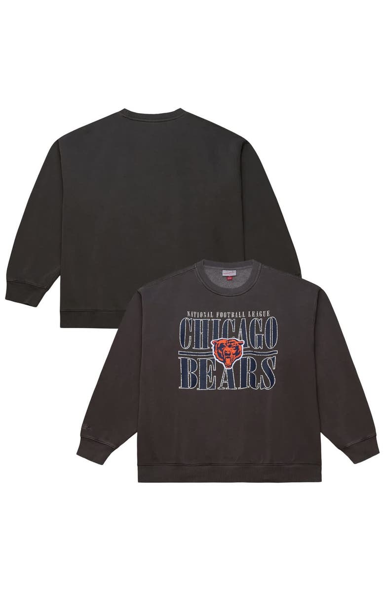 Mitchell 
Ness Men
s Mitchell 
Ness  Black Chicago Bears Downtown Crew Vintage Logo Sweatshirt, Main, color, Black