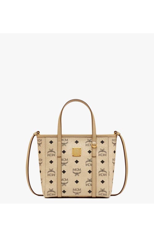 Mcm Mini Tony Printed Canvas Tote Bag In Brown