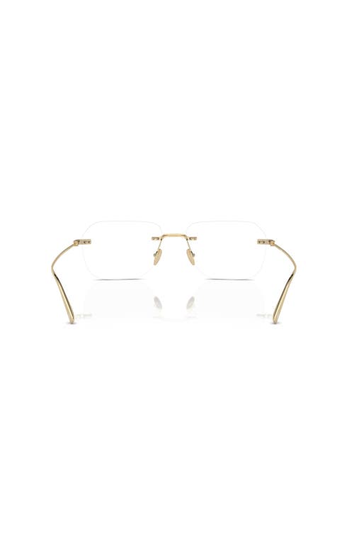 Ferrari 57mm Rectangle Optical Glasses In Gold