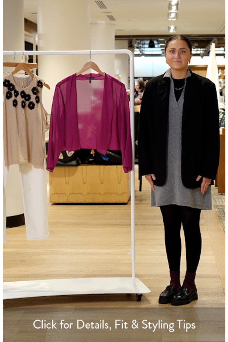Open Front Silk Jacket (Women) | Nordstrom