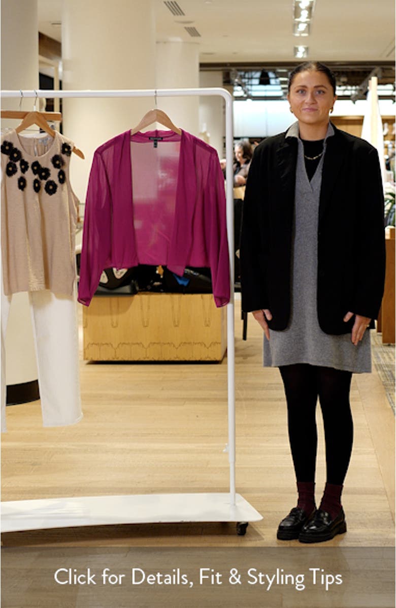 Open Front Silk Jacket, sales video thumbnail