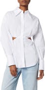 Equipment Alya Cutout Button-Up Shirt