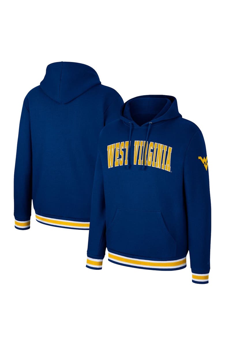 COLOSSEUM Men's Colosseum Navy West Virginia Mountaineers Varsity Arch Pullover Hoodie, Main, color, 