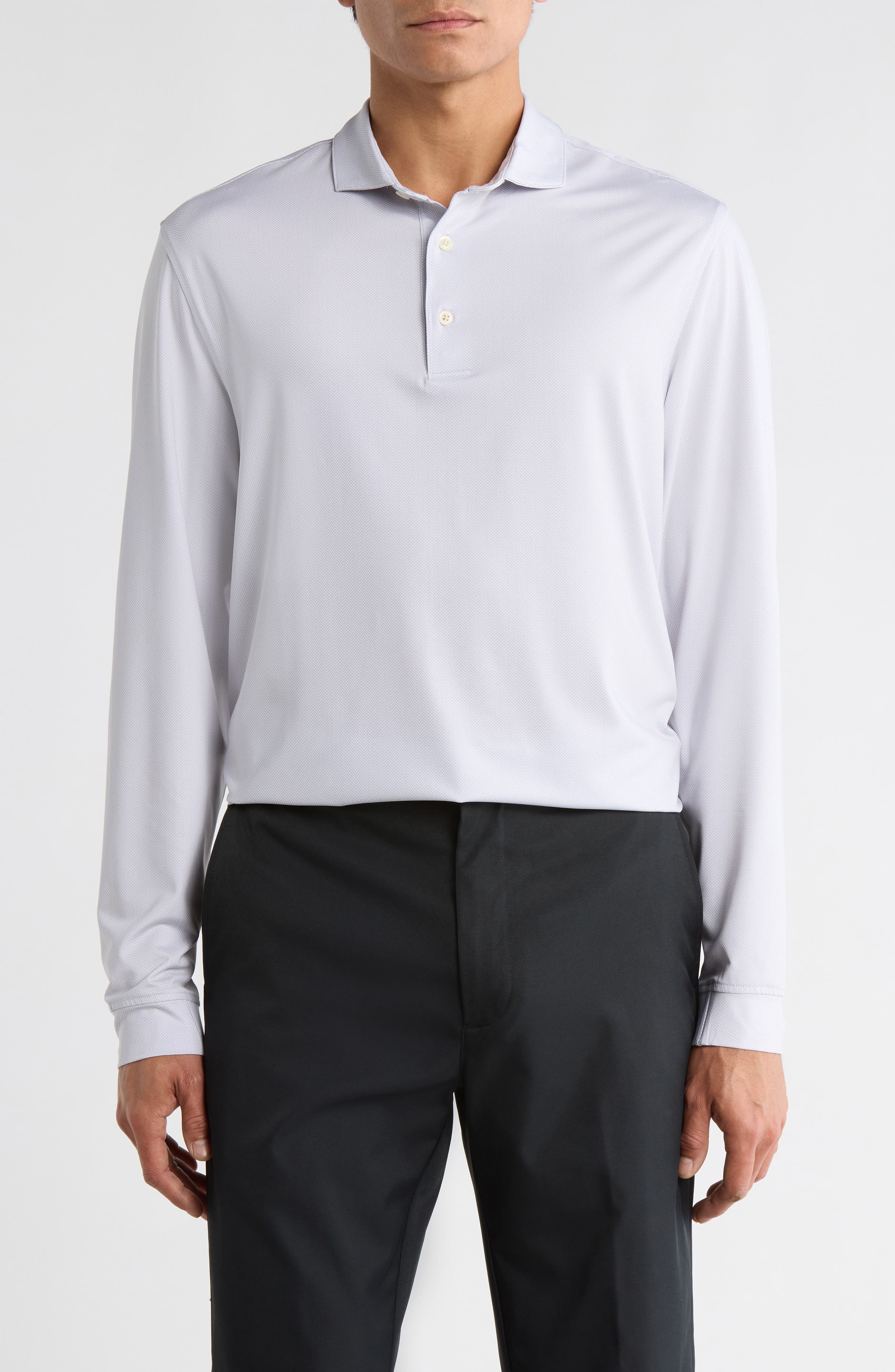 Greg Norman Long Sleeve Knit Golf Polo
