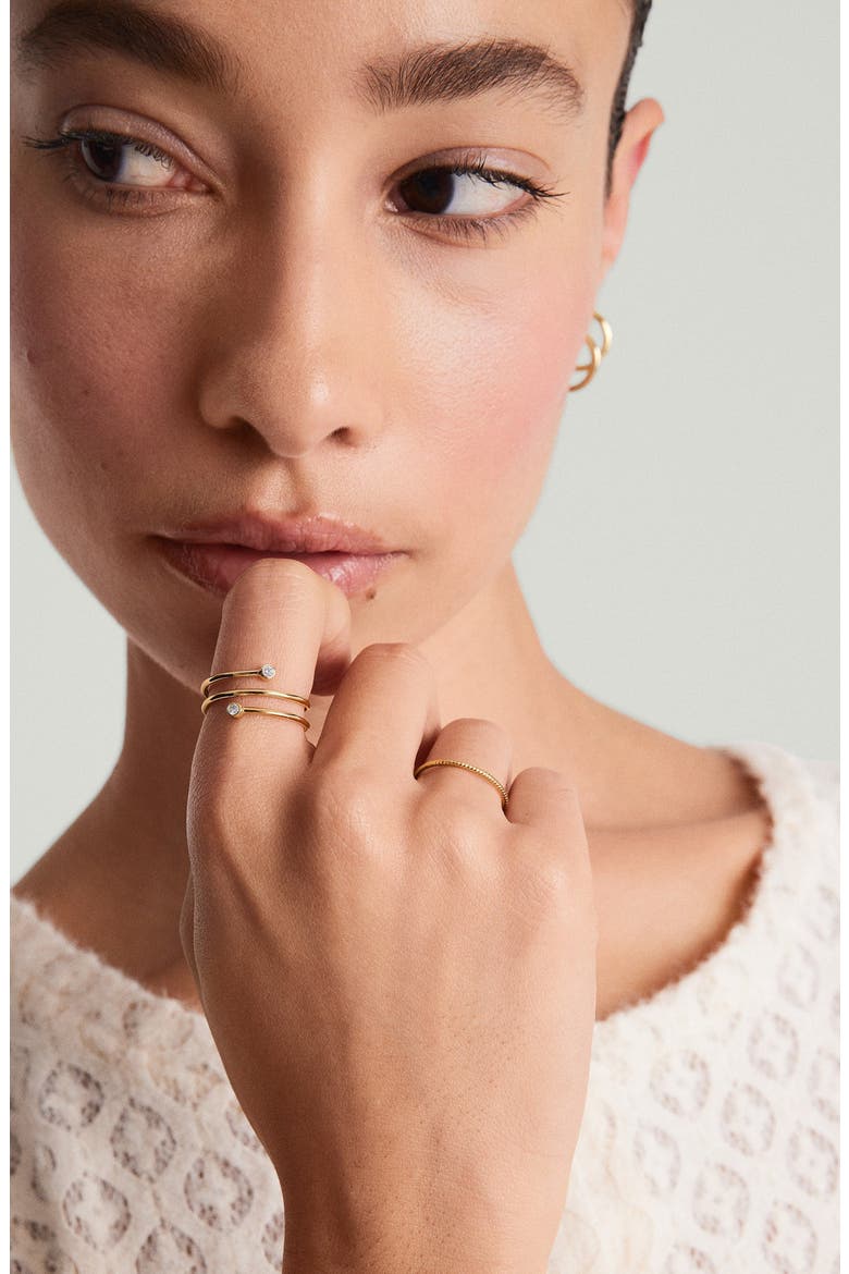 Diamond Coil Ring, Alternate, color, Yellow Gold