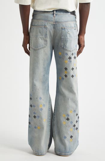MA Quad Embroidered Flare Jeans