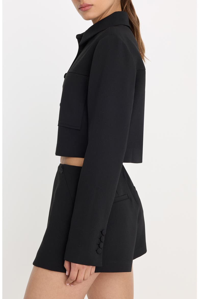Luxe Crop Jacket, Alternate, color, BLACK001