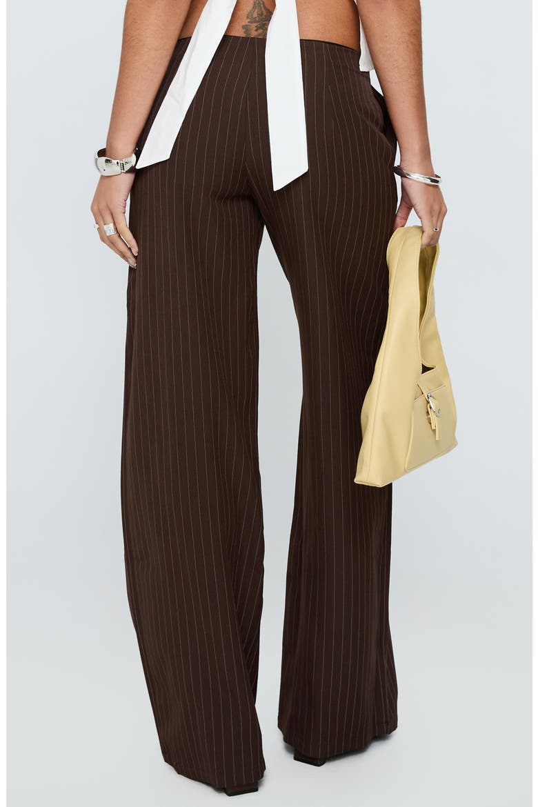Khane Low Rise Wide Leg Pants, Alternate, color, BROWN PINSTRIPE