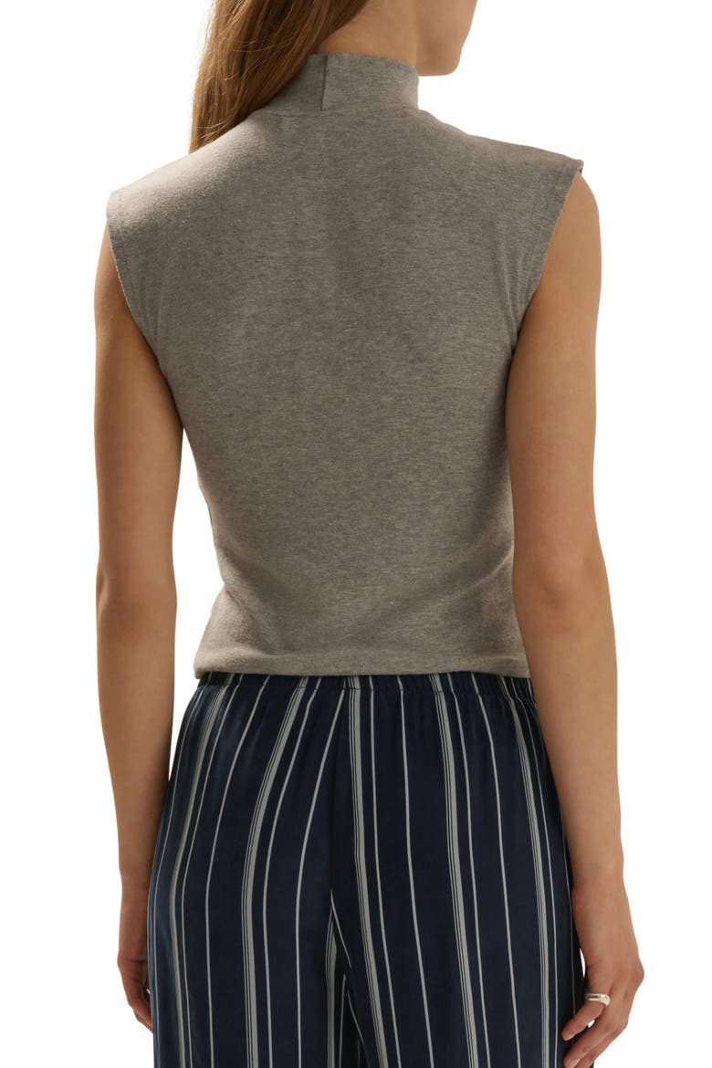 Heritage Mock Neck Top, Alternate, color, HEATHER GREY