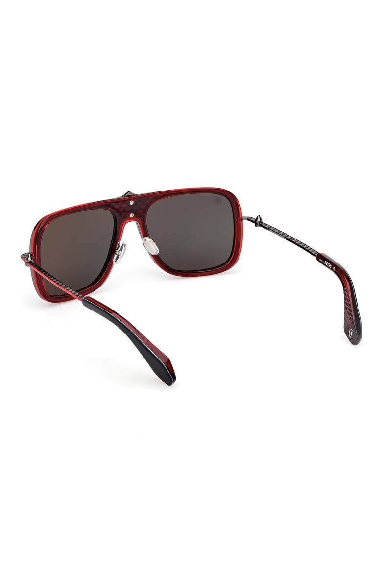 58mm Navigator Sunglasses, Alternate, color, BLACK RED / GUNMETAL RED