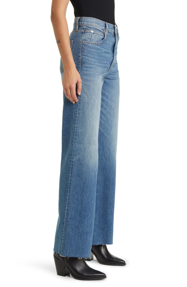 SLVRLAKE Grace High Waist Raw Hem Wide Leg Jeans, Alternate, color, Laurel Canyon