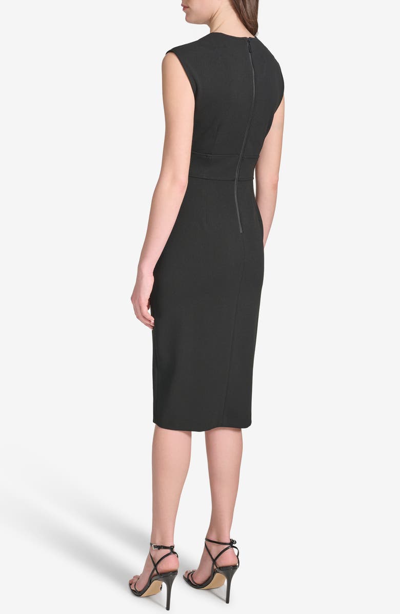 Calvin Klein Sleeveless Tulip Hem Sheath Dress, Alternate, color, Black