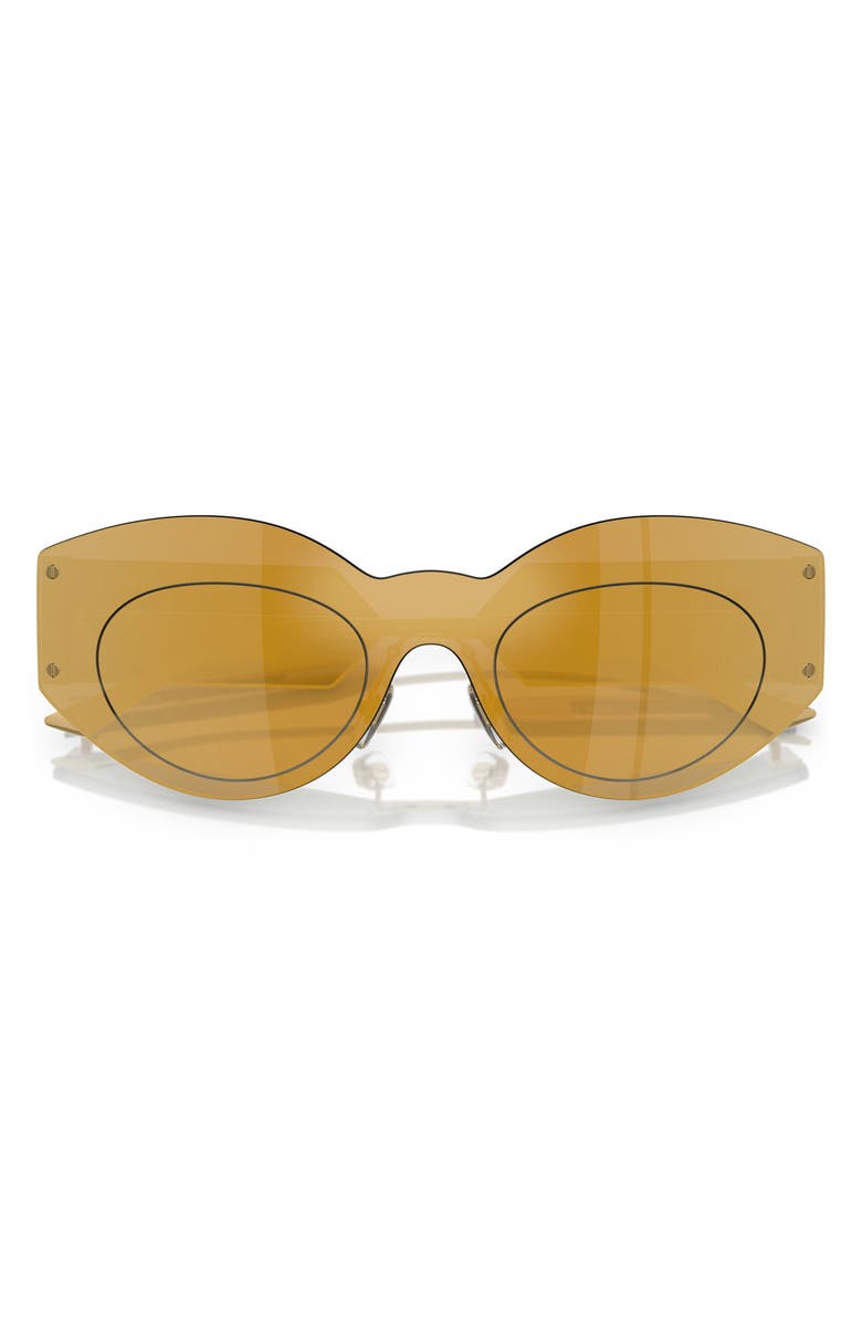 Versace 44mm Irregular Sunglasses, Alternate, color, Gold Mirror