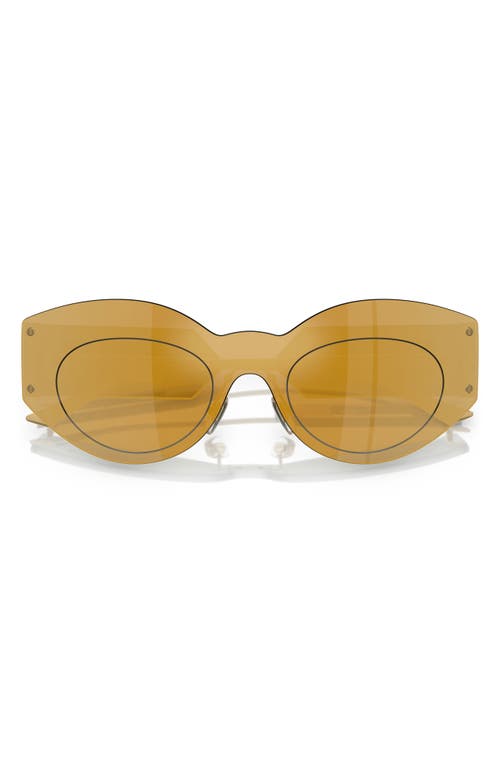 Versace 44mm Irregular Sunglasses In Gold Mirror