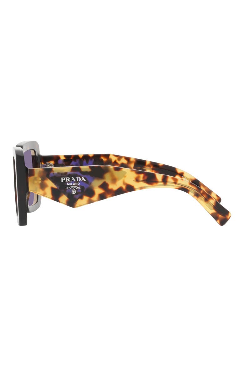 51mm Tortoise Square Sunglasses, Alternate, color, TORTOISE