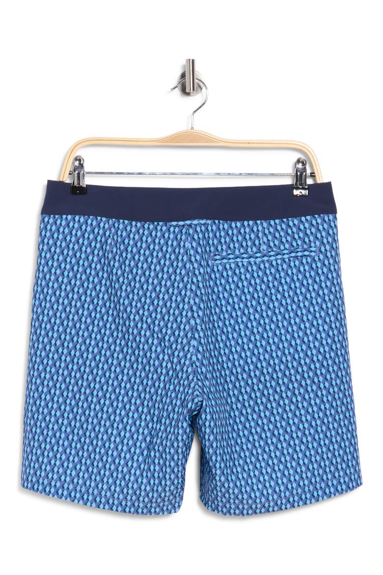 7 Point Break Board Shorts, Alternate, color, OCEAN BLUE/ NAVY GEO