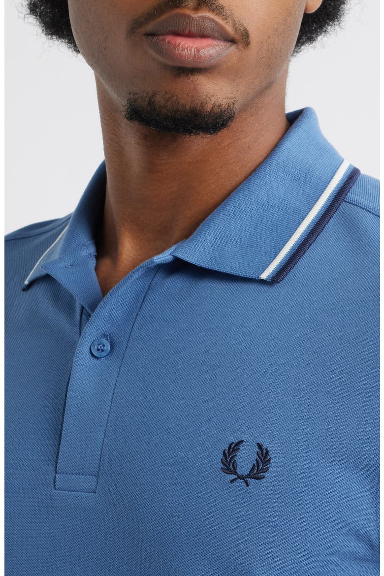 Extra Trim Fit Twin Tipped Piqué Polo, Alternate, color, LIGHT BLUE/ WHITE/ DARK BLUE