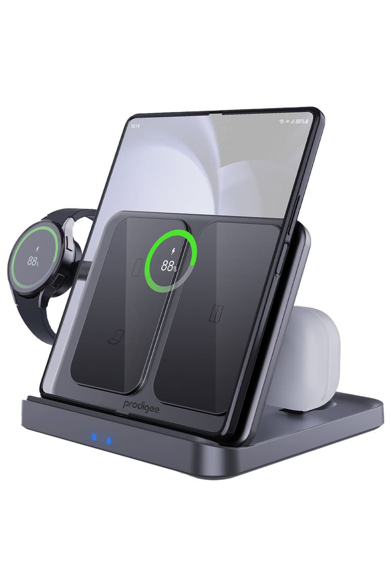 Trio Fold Station 3 in 1 Charger for Samsung Devices, Main, color, Gray
