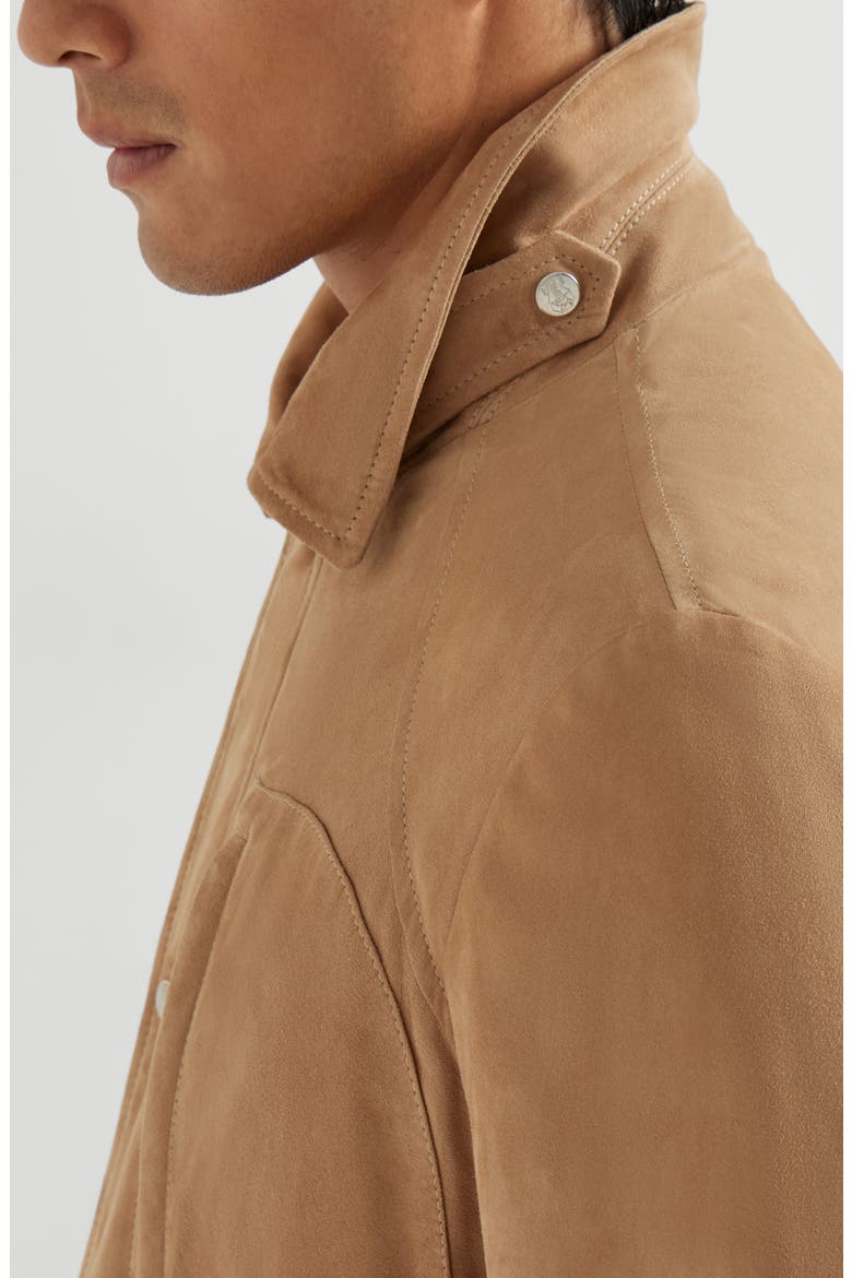 Suede field jacket, Alternate, color, Light Brown