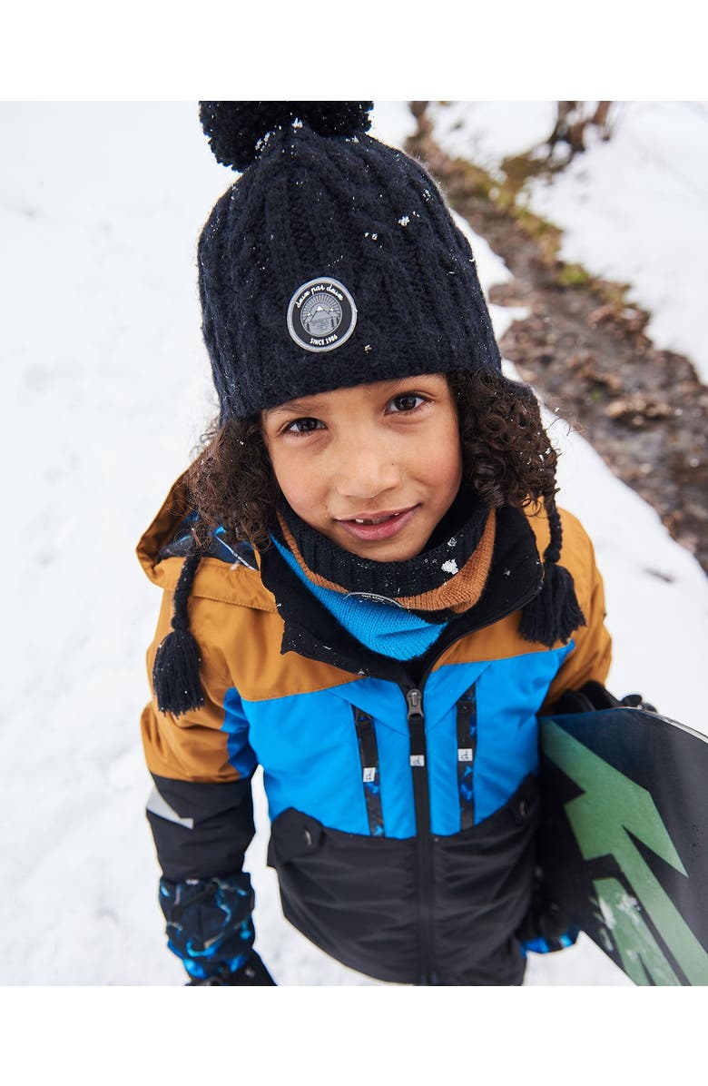 Deux par Deux Kids Unisex Peruvian Knit Hat Black, Alternate, color, Anthracite