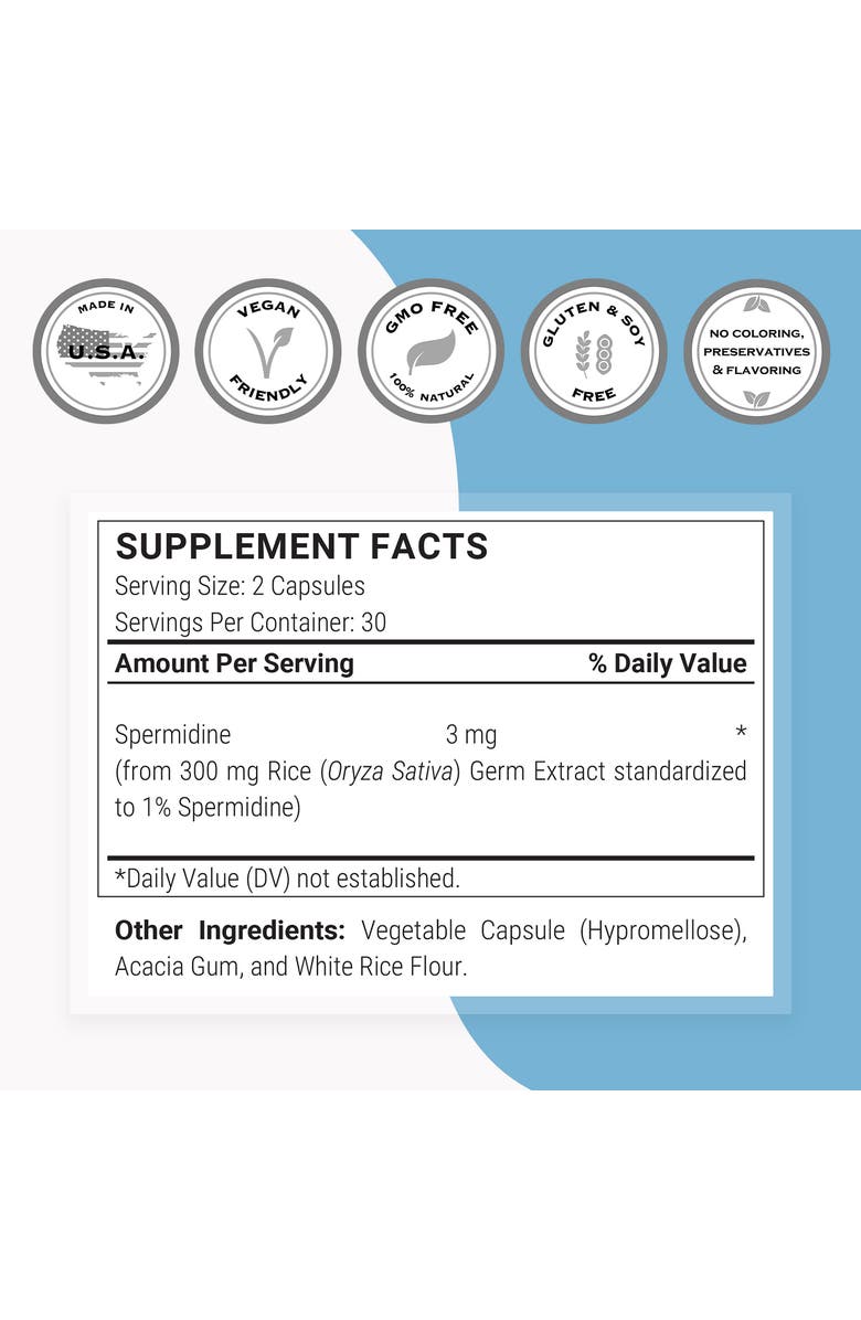 SuperSmart Spermidine 3mg per Day, Alternate, color, NO COLOR