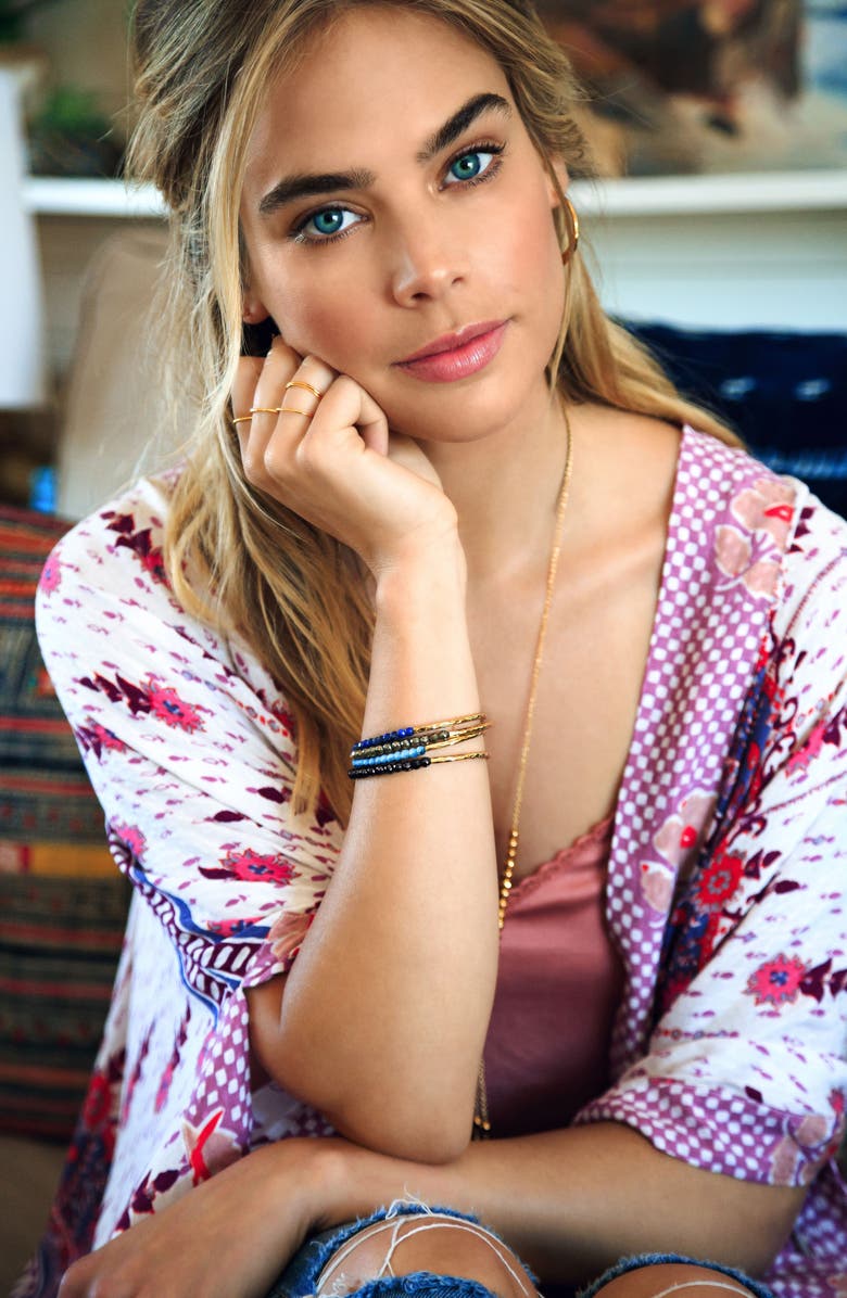 gorjana Power Stone Semiprecious Beaded Bracelet, Alternate, color, 