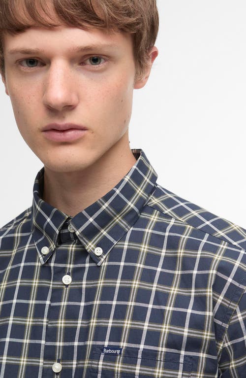 Barbour Bramham Tailored Fit Plaid Cotton Button-down Shirt In Blue
