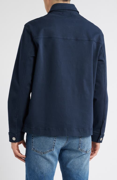 Dl1961 Sean Cotton Stretch Herringbone Chore Coat In Blue