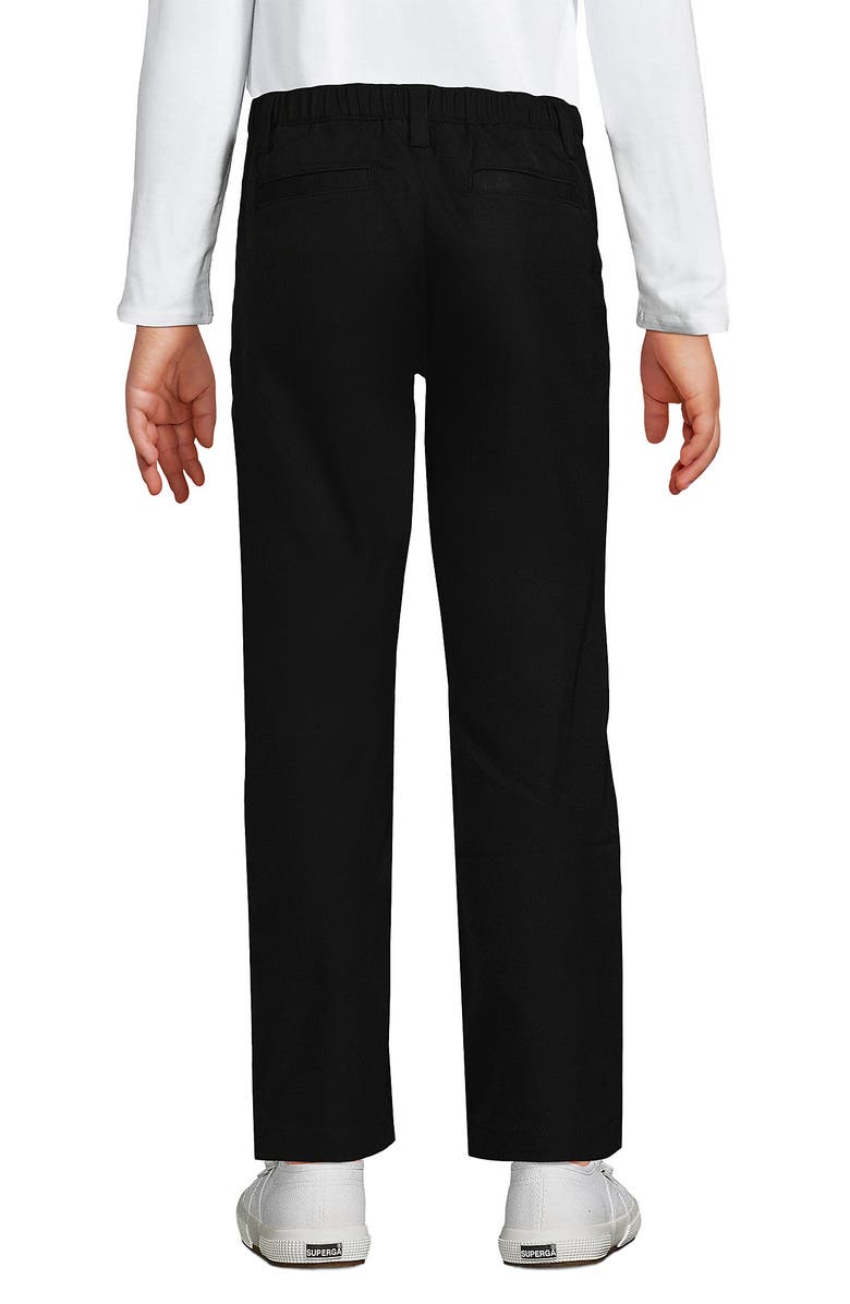 Lands' End School Uniform Girls Active Performance Chino Pants, Alternate, color, Black