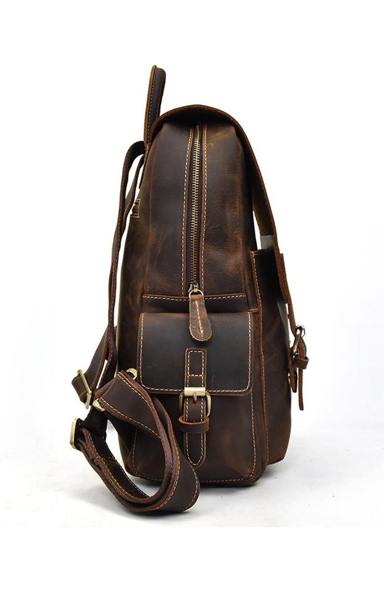 STEEL HORSE LEATHER The Freja Backpack | Handcrafted Leather Backpack, Alternate, color, Dark Brown