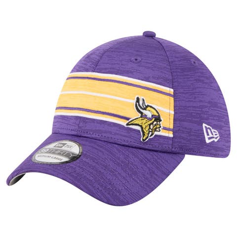 Men's New Era  Purple Minnesota Vikings Stripes 39THIRTY Flex Hat