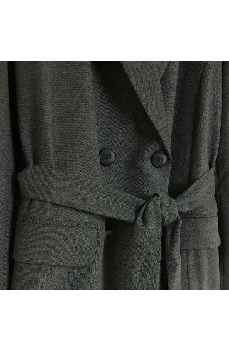 River Island Belted Marled Flannel Blazer, Alternate, color,