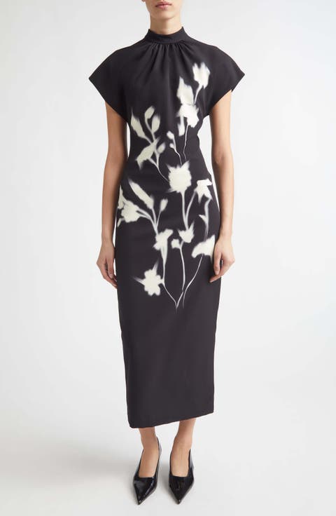 Stella Floral Crepe Midi Dress