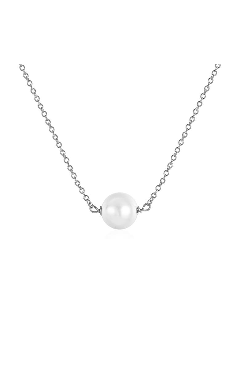 Untamed Petals Callie Pearl Pendant, Main, color, Silver