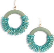 NATASHA Beaded Circle Drop Earrings